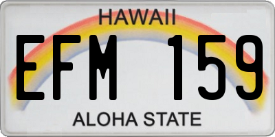 HI license plate EFM159