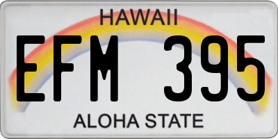 HI license plate EFM395