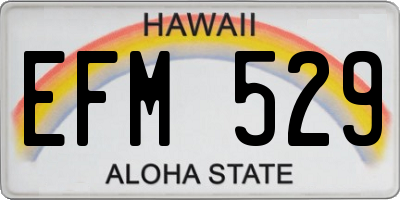 HI license plate EFM529