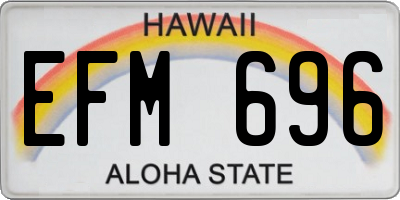 HI license plate EFM696