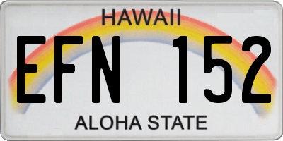 HI license plate EFN152