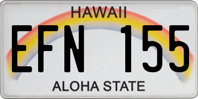 HI license plate EFN155