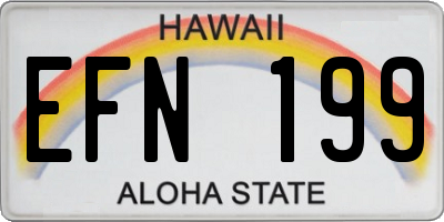 HI license plate EFN199