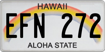 HI license plate EFN272