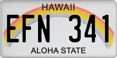 HI license plate EFN341