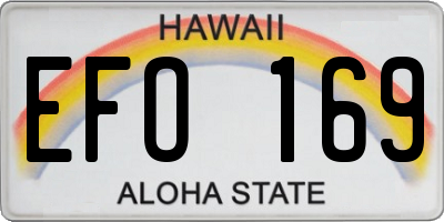 HI license plate EFO169