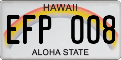 HI license plate EFP008