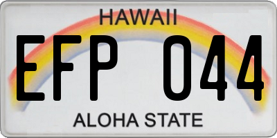 HI license plate EFP044