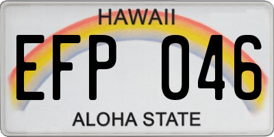 HI license plate EFP046