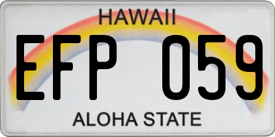 HI license plate EFP059