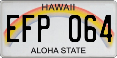 HI license plate EFP064