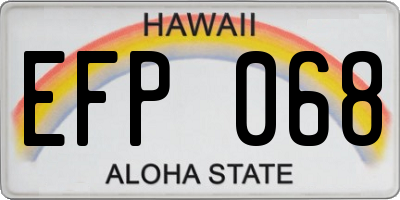 HI license plate EFP068