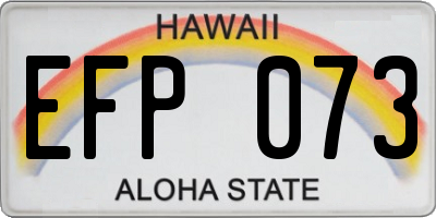 HI license plate EFP073