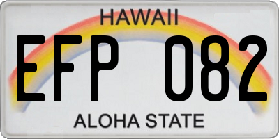 HI license plate EFP082