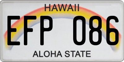 HI license plate EFP086