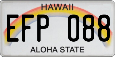HI license plate EFP088