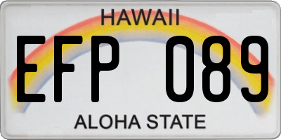 HI license plate EFP089
