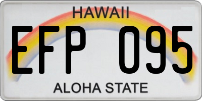 HI license plate EFP095