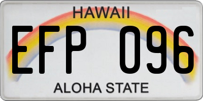HI license plate EFP096