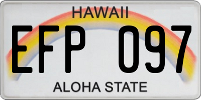 HI license plate EFP097