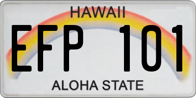 HI license plate EFP101