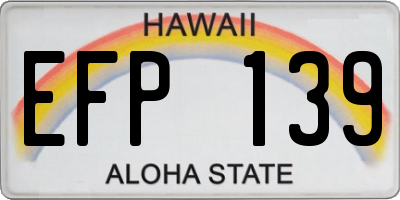 HI license plate EFP139
