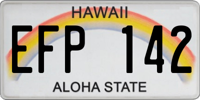 HI license plate EFP142