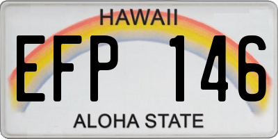 HI license plate EFP146