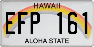 HI license plate EFP161