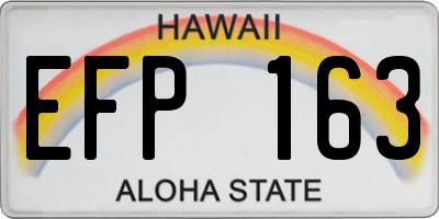 HI license plate EFP163