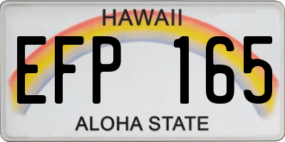 HI license plate EFP165