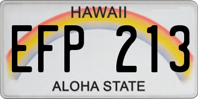 HI license plate EFP213