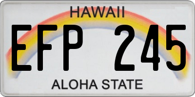 HI license plate EFP245