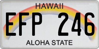 HI license plate EFP246