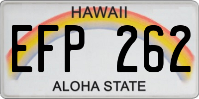 HI license plate EFP262