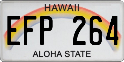 HI license plate EFP264