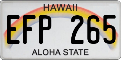 HI license plate EFP265
