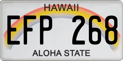 HI license plate EFP268