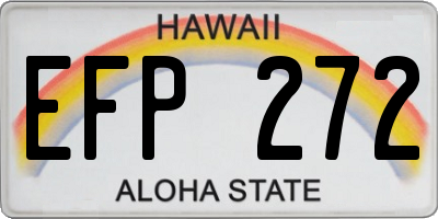 HI license plate EFP272