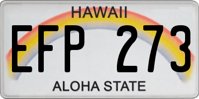 HI license plate EFP273
