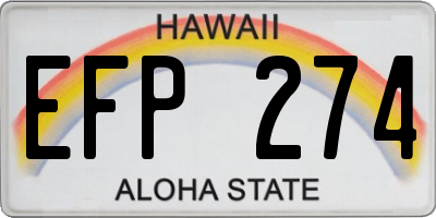HI license plate EFP274