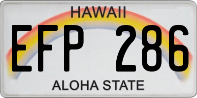 HI license plate EFP286