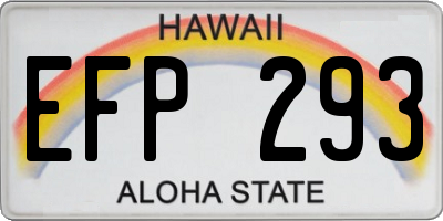 HI license plate EFP293