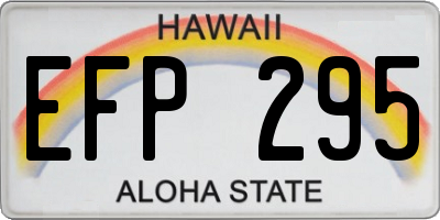 HI license plate EFP295