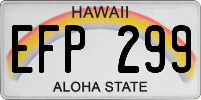 HI license plate EFP299
