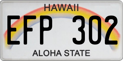 HI license plate EFP302