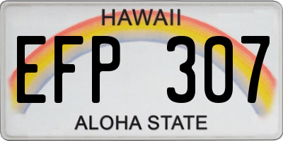 HI license plate EFP307