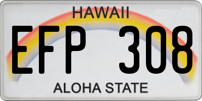 HI license plate EFP308