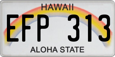 HI license plate EFP313