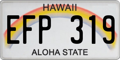 HI license plate EFP319